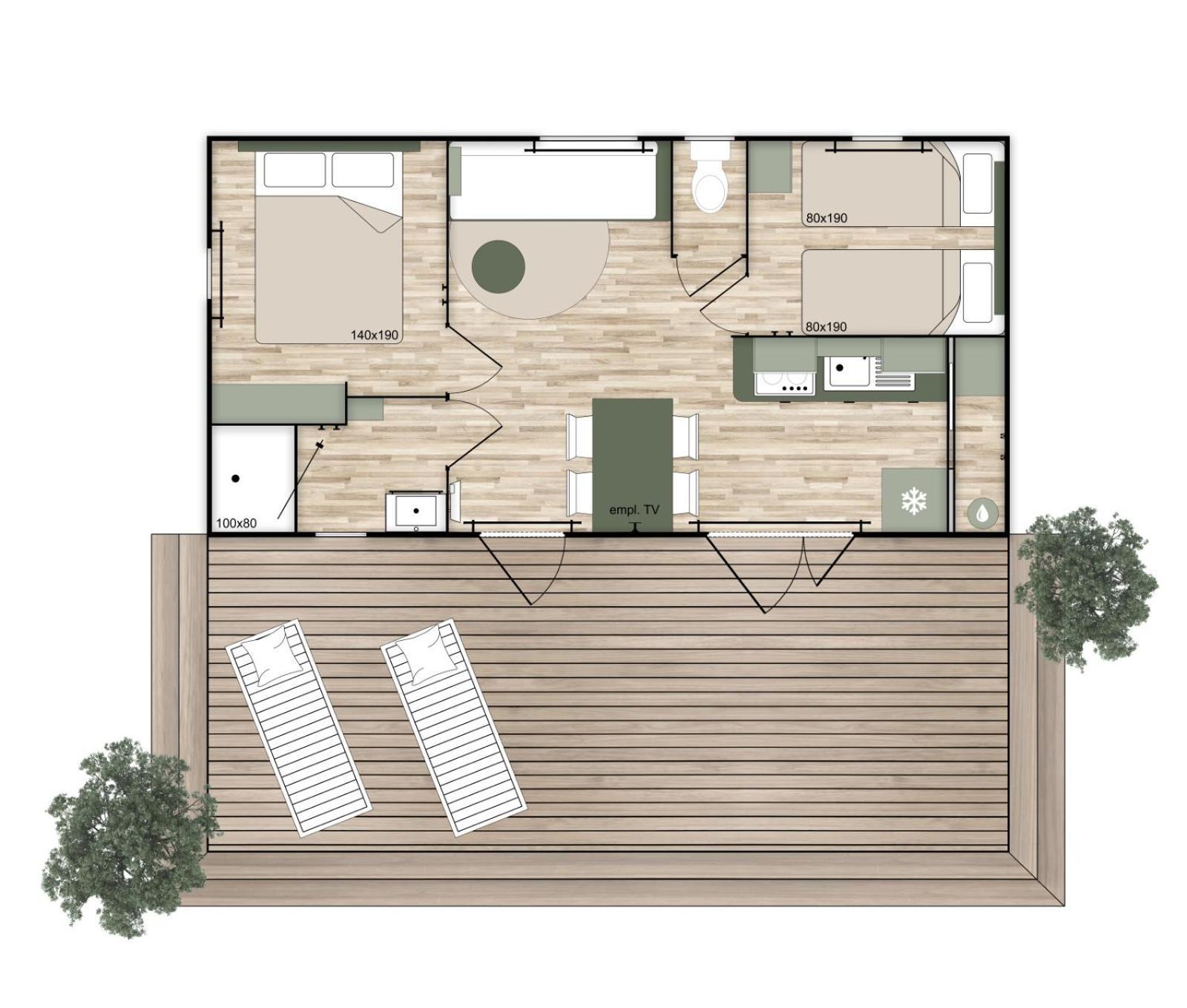 Mobilheim Arinella (4 Erwachsene)