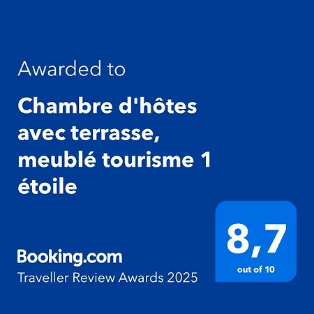 Chambre d'hôtes avec terrasse, meublé tourisme 1 étoile-2