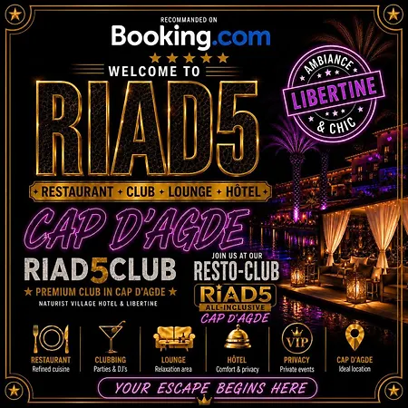 Village Naturiste Cap D'Agde Hotel Libertin Location Studio Club Riad 5-3