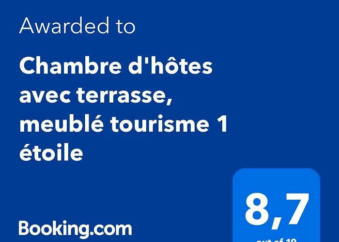 Chambre d'hôtes avec terrasse, meublé tourisme 1 étoile